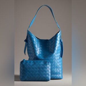 Anthropologie North South Bucket Bag Blue New Without Tags